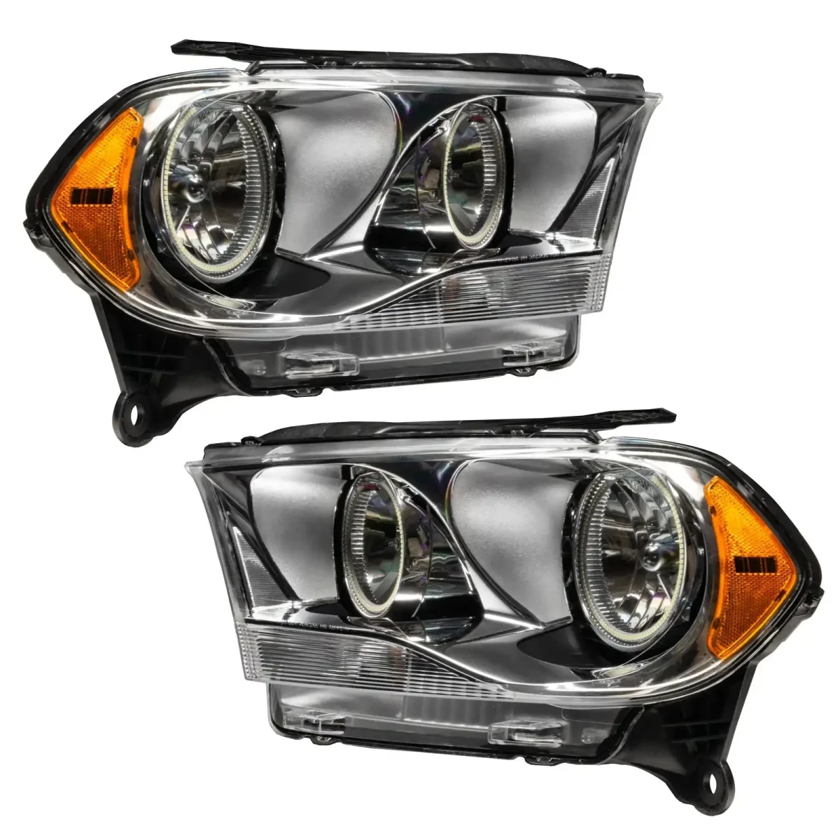 Dodge Durango Headlight Assemblies - ORACLE Lighting - SMD Halogen - ColorSHIFT w/ BC2 Controller - Chrome - `11-`13