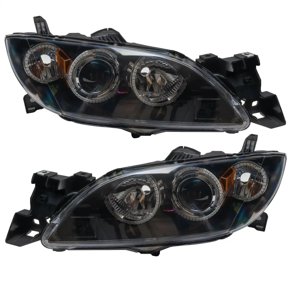 Mazda 3 Headlight Assemblies - ORACLE Lighting - Halogen Style - ColorSHIFT w/ BC2 Controller - `04-`09