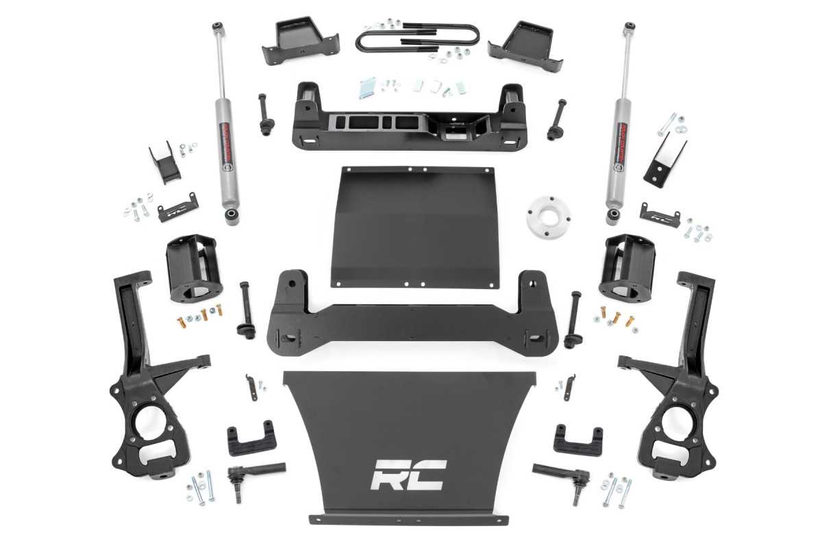 Chevrolet Silverado 1500 Lift Kit - 6” Lift Kit - 5.3L & 6.2L V8 - 2WD - Mono-Leaf Rear - Strut Spacers & N3 Shocks