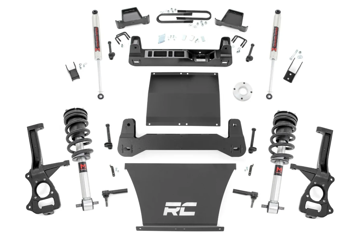 Chevrolet Silverado 1500 Lift Kit - 6” Lift Kit - 5.3L & 6.2L V8 - 2WD - Multi-Leaf Rear - M1 Struts & M1 Shocks Chevrolet Silverado 1500 Lift Kit - 6” Lift Kit - 5.3L & 6.2L V8 - 2WD - Multi-Leaf Rear - M1 Struts & M1 Shocks