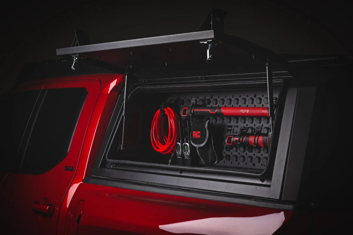 Toyota Tacoma Truck Bed Cap Molle Panel - Rough Country - Driver Side - Modular - 5' Bed