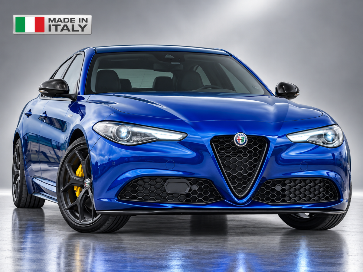 Alfa Romeo Giulia Front Spoiler - Carbon Fiber - Italia Style - Stile Italia - Base Model - V1 - One Piece Design 