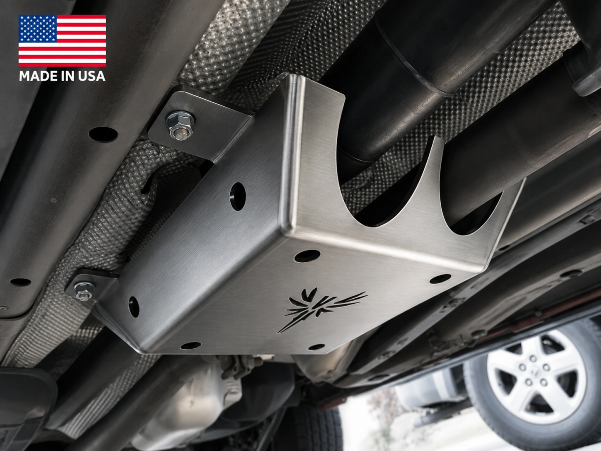 Jeep Renegade Skid Plate - Valkyrie - Rear Drive Shaft - Raw Metal Finish
