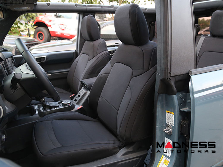 Ford Bronco Seat Cover Set - Black Neoprene - 4 Door