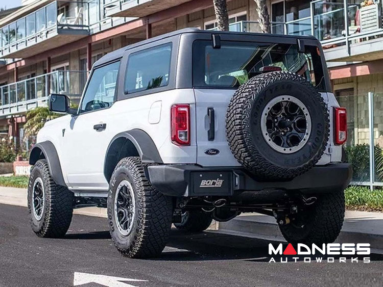 Ford Bronco Performance Exhaust - Axle Back - Dual Exit - Borla - Black - Polished Tips - 2.3L