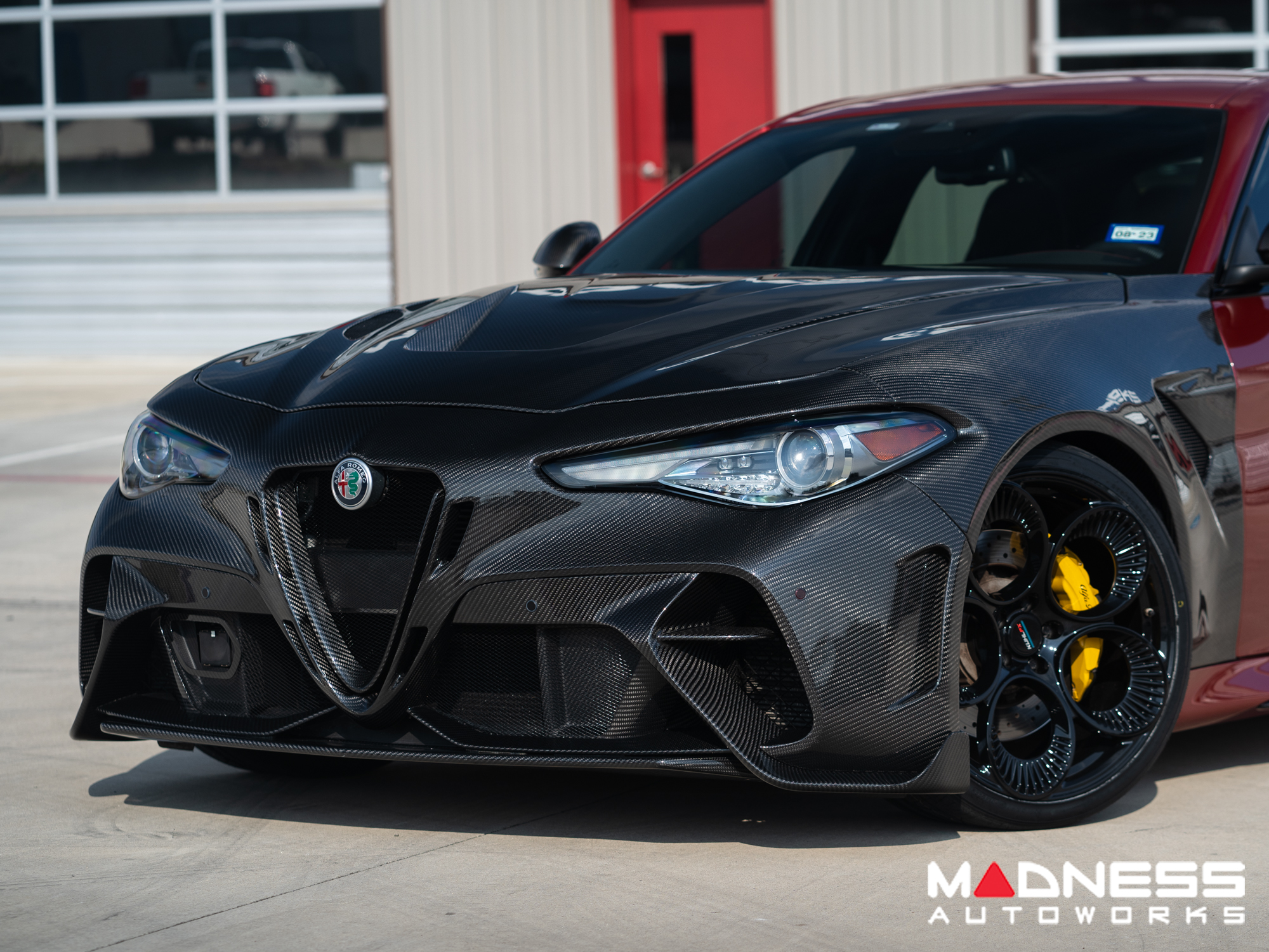 Alfa Romeo Giulia GTAm Style Front Fenders - Carbon Fiber - Clear 
