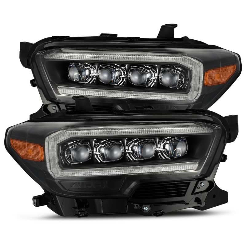 Toyota Tacoma Headlights - AlphaRex - NOVA LED Projector with Activation Light - Black - `16-`20