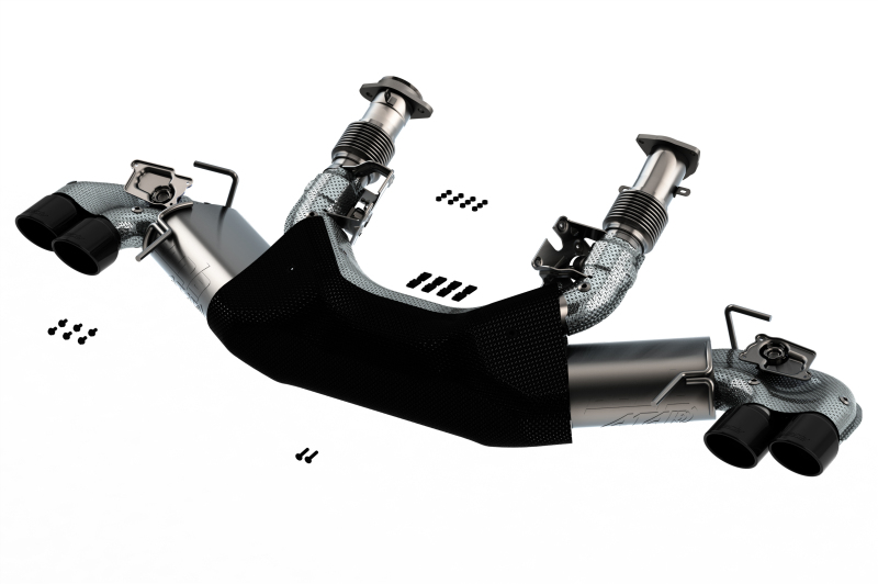 Chevrolet Corvette C8 Performance Exhaust - Borla - Cat Back ATAK - Black Chrome - `20-`25