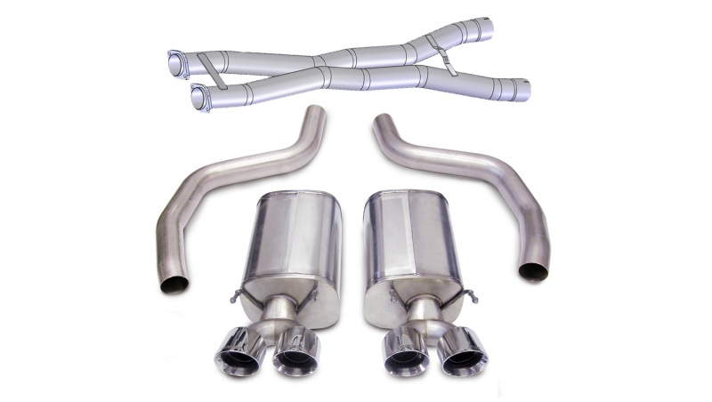 Chevrolet Corvette C6 ZR1 Performance Exhaust - Dual Rear Exit - CORSA Performance - Cat-Back Sport - `12-`13