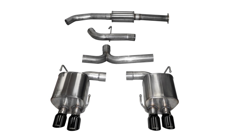 Subaru WRX Performance Exhaust - Rear - CORSA Performance - Cat-Back Sport with Dual Rear Exit and Twin 3.5in Black PVD Pro-Series Tips - Black - `15-`21