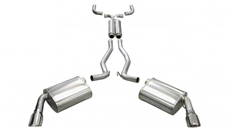 Chevrolet Camaro Coupe SS Performance Exhaust - Dual Rear Exit - CORSA Performance - Cat-Back + XO Sport with Reflective Sound Cancellation (RSC) Technology - Polished - `10-`15