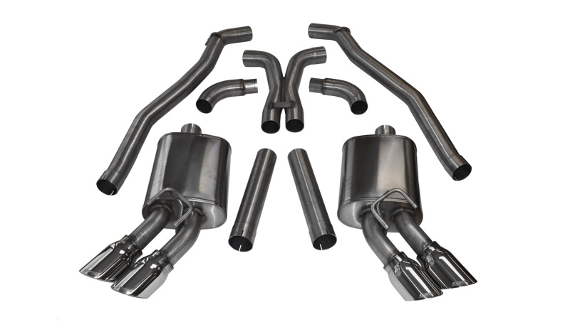Chevrolet Camaro Coupe ZL1 Performance Exhaust - Dual Rear Exit - CORSA Performance - Cat-Back + XO Sport - Polished - `12-`15