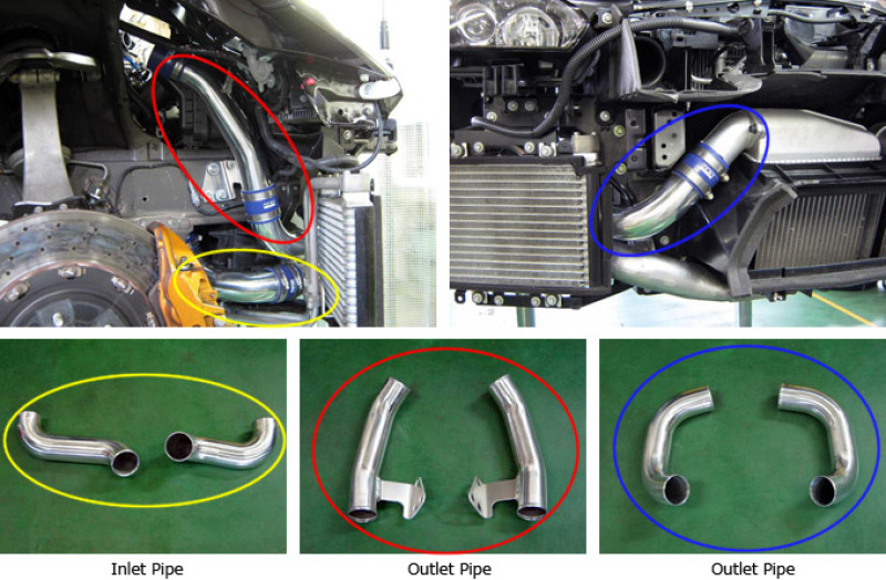 Nissan GT-R Intercooler Pipe Kit - HKS - 2 inlet/4 outlet - `09-`10