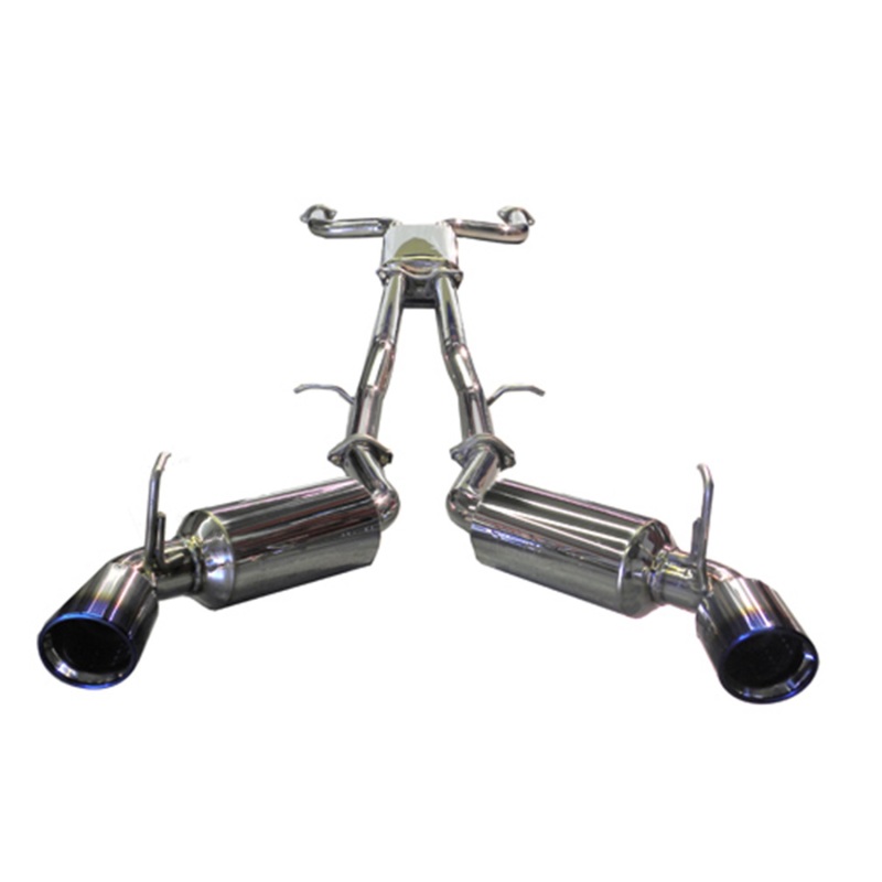 Nissan 350Z Performance Exhaust - Injen - Cat Back, Dual 60mm, Built-In Resonated X-Pipe - Burnt Titanium - `03-`08