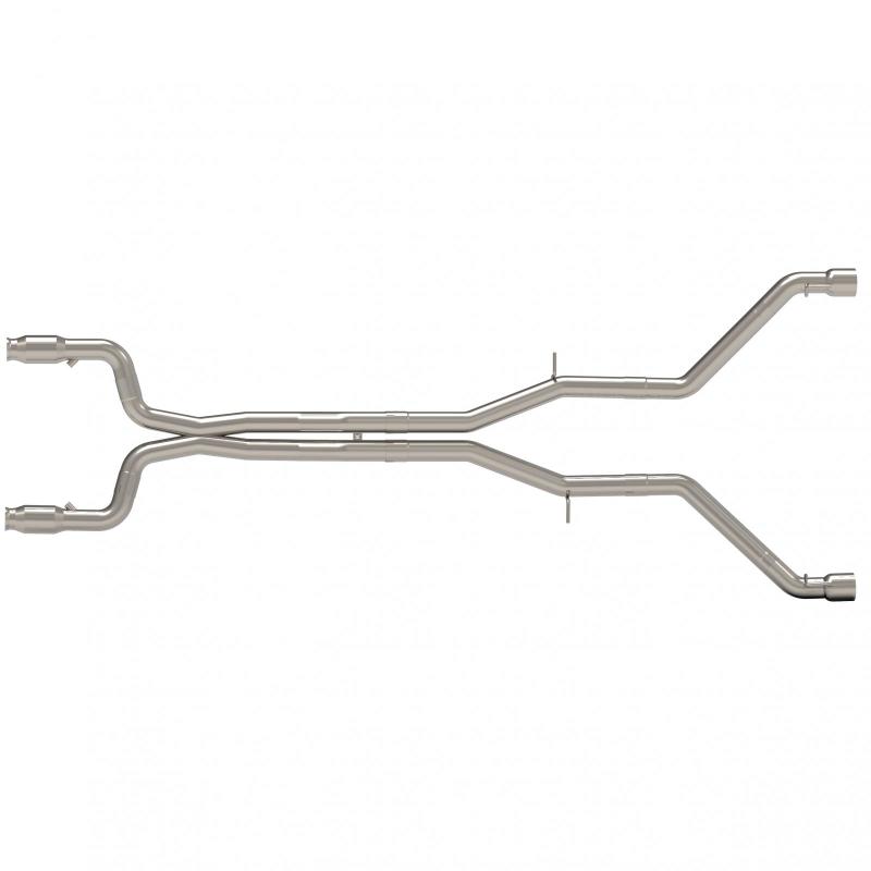 Chevrolet Camaro SS Performance Exhaust - Kooks Headers - 3in Catted Muffler Delete w/Dual Tips - Polished - `16-`24
