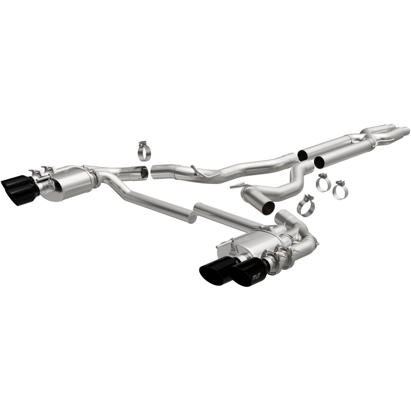 Ford Mustang Performance Exhaust - Rear - Magnaflow - NEO Series Cat-Back - Black Chrome - `18-`23