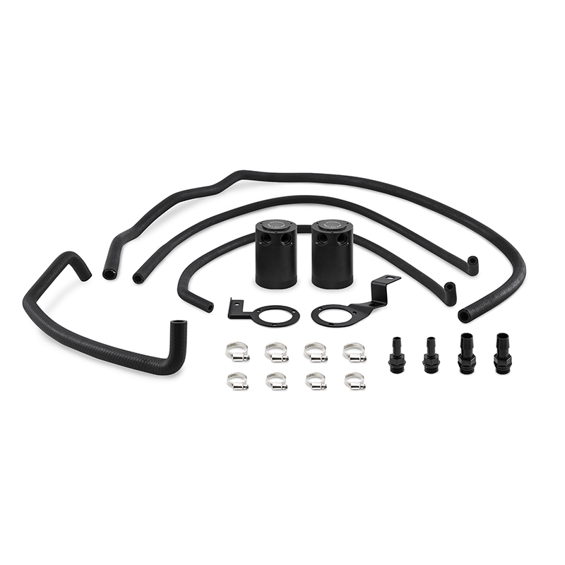 Subaru WRX Oil Catch Can Kit - Mishimoto - Baffled - Black - `15-`16