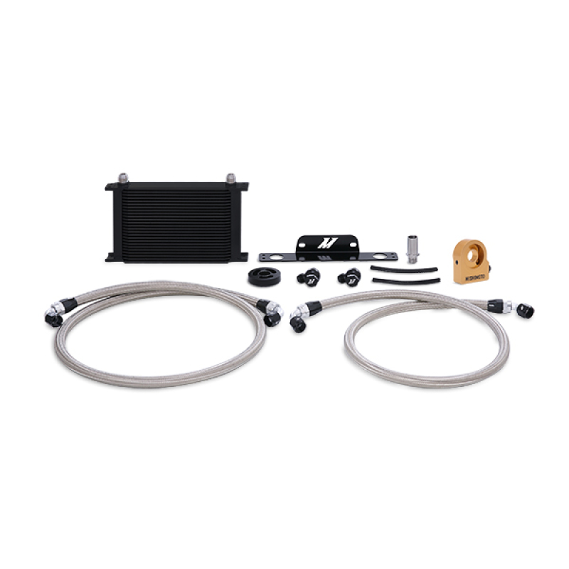 Chevrolet Camaro SS Oil Cooler Kit - Front - Mishimoto - Thermostatic - Black - `10-`15