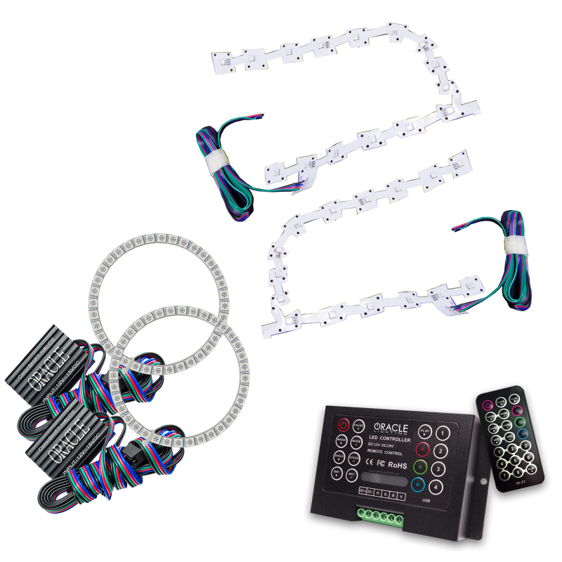 Chrysler 300C Headlight Kit - ORACLE Lighting - Halo Kit with DRL and 2.0 Controller - ColorSHIFT - `11-`19