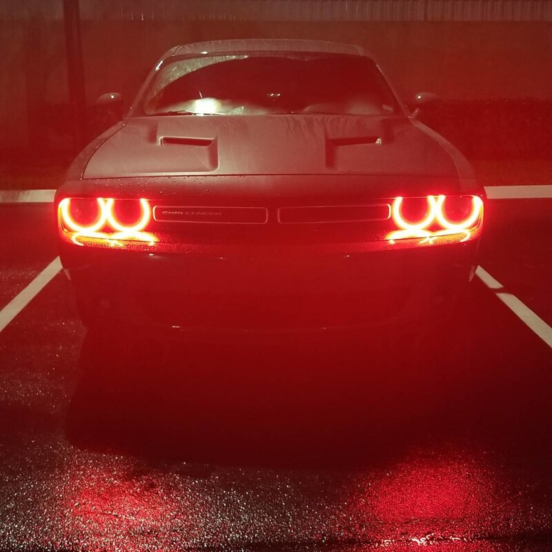 Dodge Challenger Headlight Halo Kit - ORACLE Lighting - Dynamic ColorSHIFT Surface Mount - `15-`21