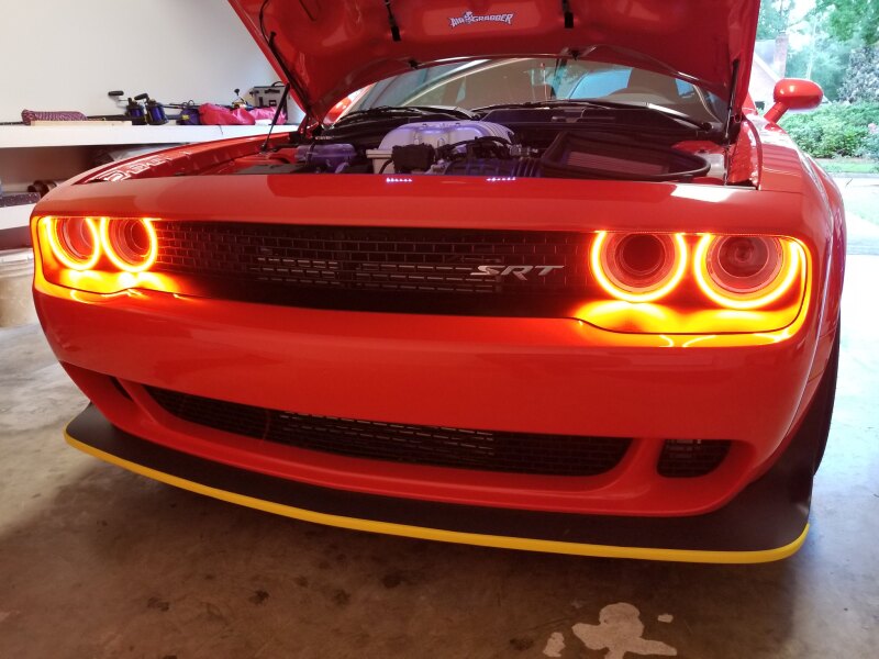 Dodge Challenger Headlight Halo Kit - ORACLE Lighting - Dynamic ColorSHIFT Surface Mount - `15-`21