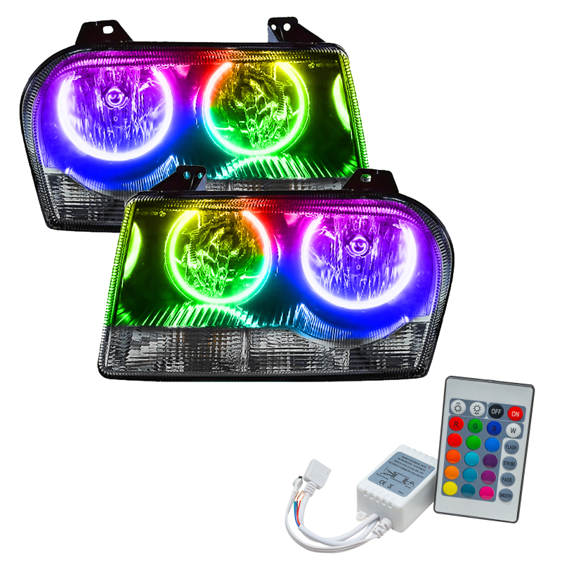 Chrysler 300 Headlight Assemblies - ORACLE Lighting - SMD HL - ColorSHIFT w/ Simple Controller - `05-`10