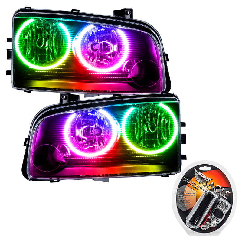 Dodge Charger Headlight Assemblies - ORACLE Lighting - SMD, Non-HID - ColorSHIFT - `05-`10
