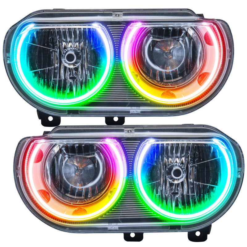 Dodge Challenger Headlight Assemblies - ORACLE Lighting - ColorSHIFT - Dynamic - `08-`14