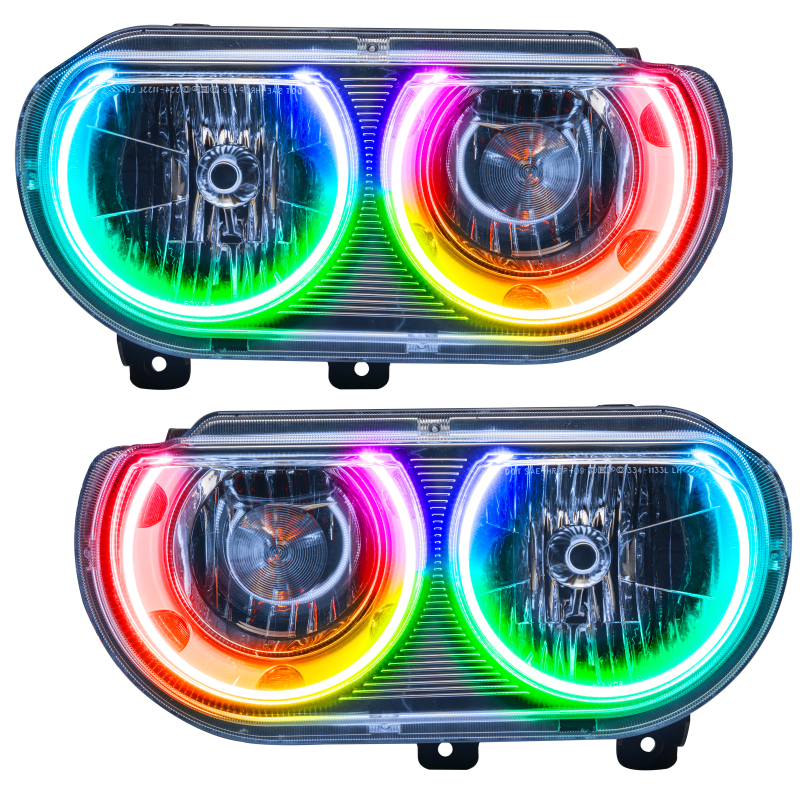 Dodge Challenger Headlight Assemblies - ORACLE Lighting - ColorSHIFT - `08-`14