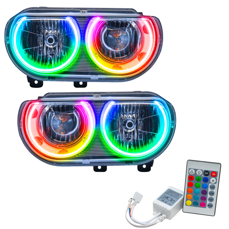 Dodge Challenger Headlight Assemblies - ORACLE Lighting - ColorSHIFT w/ Simple Controller - `08-`14