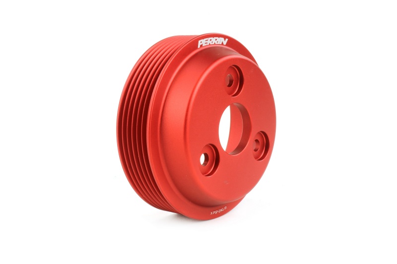 Subaru WRX Water Pump Pulley - Perrin Performance - Lightweight - Red - `22-`25