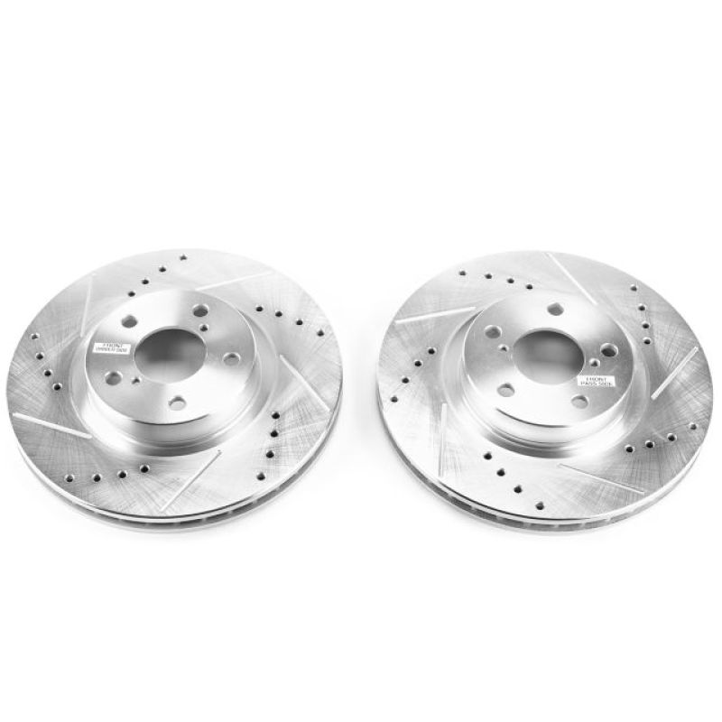 Subaru Impreza Brake Rotors (2) - Front - PowerStop - Evolution Drilled & Slotted - `17-`19