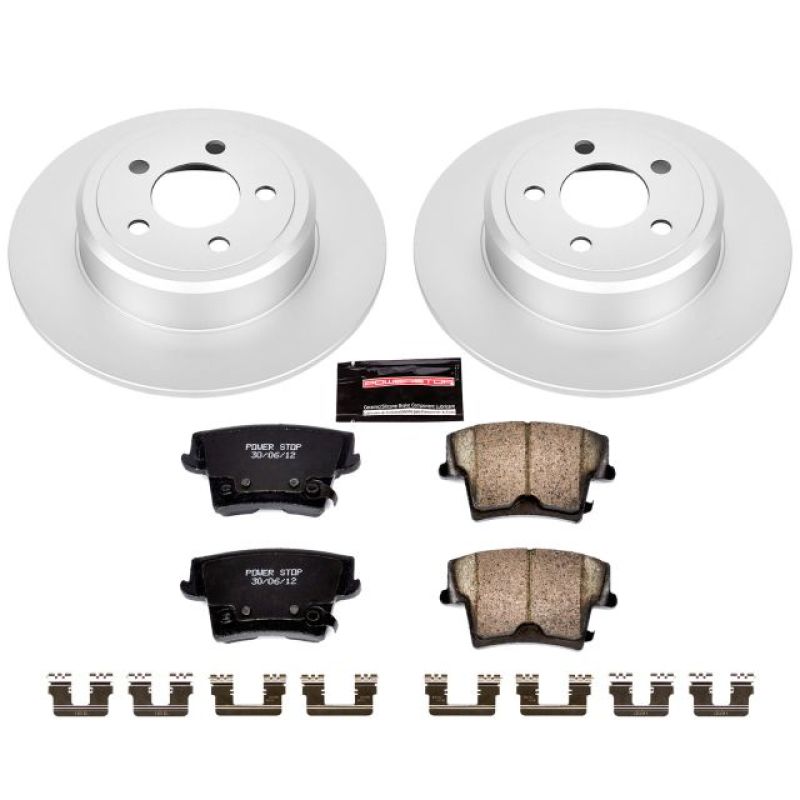 Chrysler 300 Brake Kit - Rear - PowerStop - Genuine Geomet Coated Rotors + Z17 Ceramic Pads - `05-`21