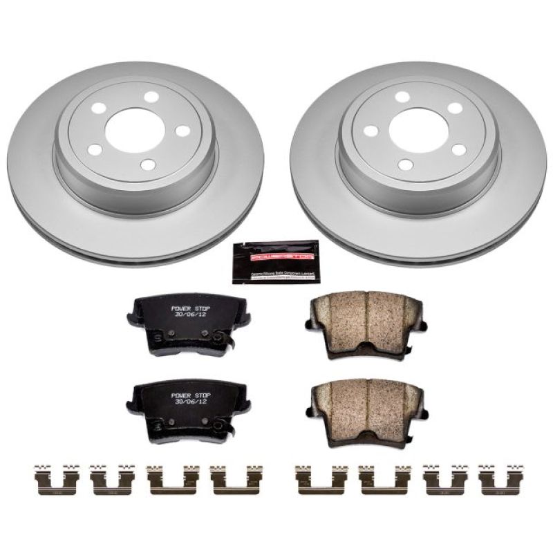 Chrysler 300 Brake Kit - Rear - PowerStop - Geomet Coated Rotors + Z17 Ceramic Pads - `05-`21