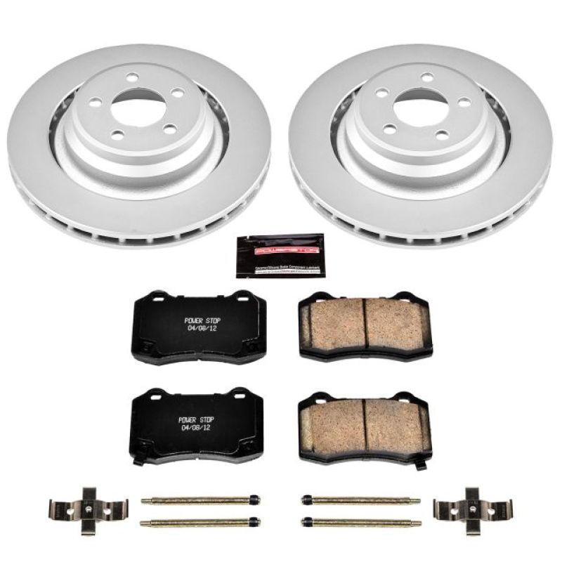 Chrysler 300 Brake Kit - Rear - PowerStop - Z17 Evolution Geomet Coated Rotors + Ceramic Pads - `05-`10