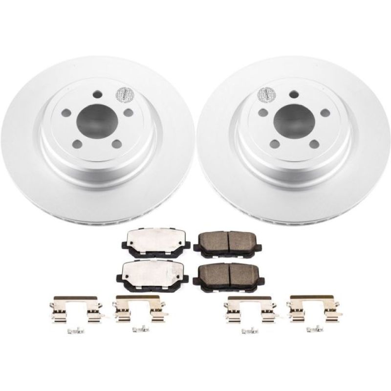 Dodge Charger Brake Kit - Rear - PowerStop - Geomet Coated Rotors + Z17 Ceramic Pads - `14-`19