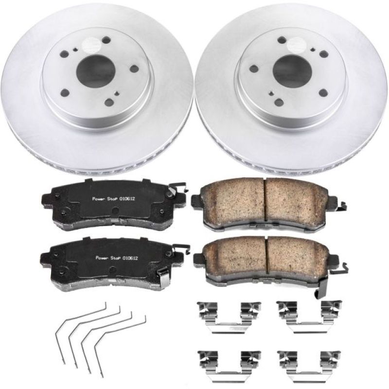 Subaru Legacy Brake Kit - Front - PowerStop - Geomet Coated Rotors + Z17 Ceramic Pads - `16-`19