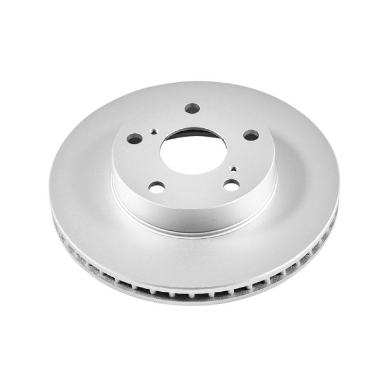 Toyota Tacoma Brake Rotor (1) - Front - PowerStop - Evolution Geomet Coated - Silver - `05-`15