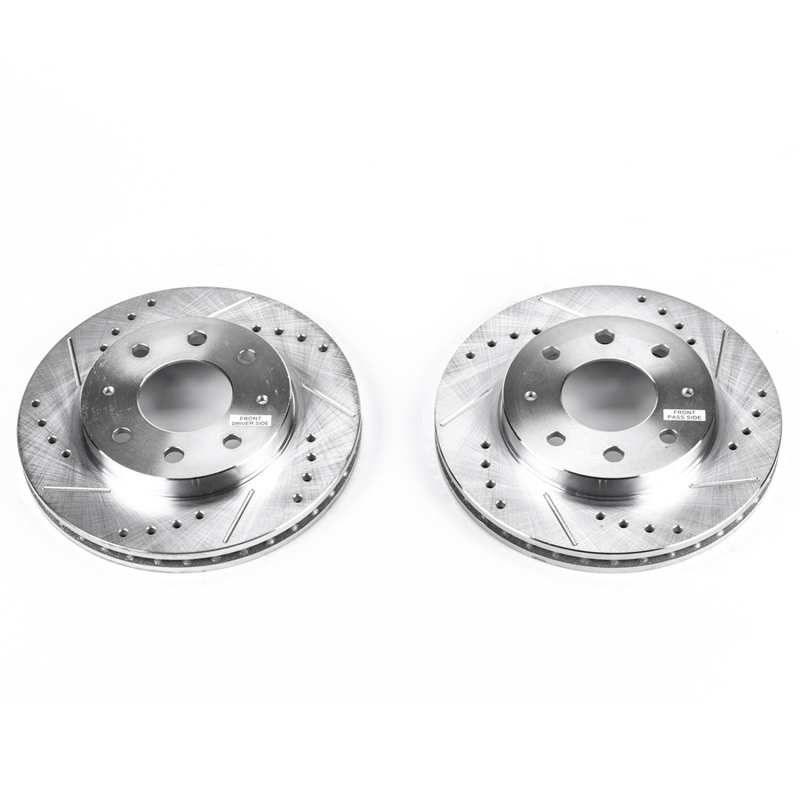 Mitsubishi Lancer Brake Rotors (2) - Front - PowerStop - Evolution Drilled & Slotted Rotors - `02-`07