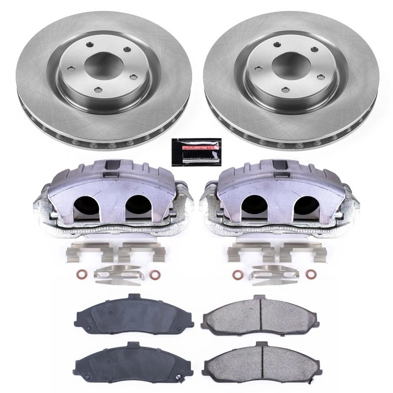 Chevrolet Corvette Brake Kit - Front - PowerStop - Autospecialty Rotors + Evolution Ceramic Pads + Non-Coated Calipers - `05-`13