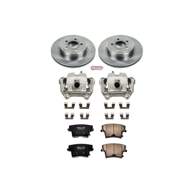 Chrysler 300 Brake Kit - Rear - PowerStop - Autospecialty Rotors + Evolution Ceramic Pads + Non-coated Calipers - `05-`21