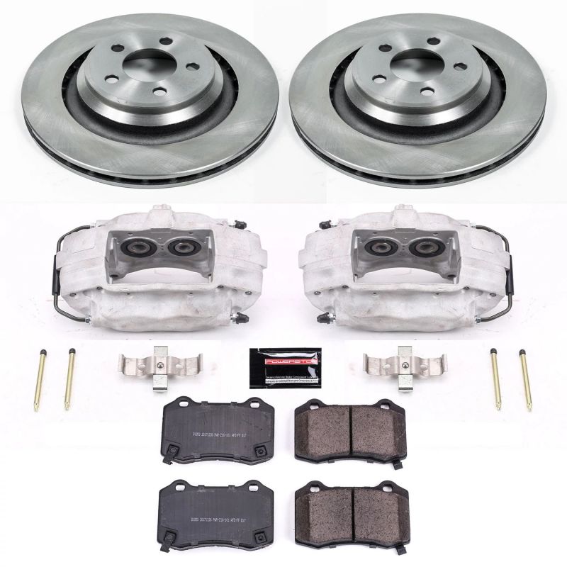 Chrysler 300 Brake Kit - Rear - PowerStop - Autospecialty Rotors + Evolution Ceramic Pads + Replacement Calipers - `05-`10