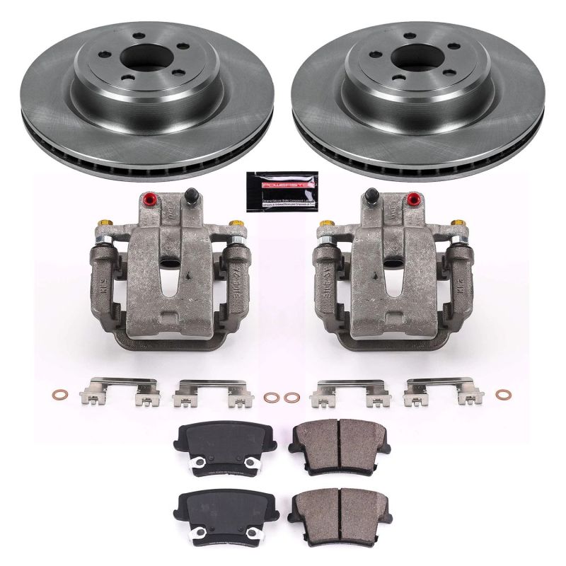 Dodge Charger Brake Kit - Rear - PowerStop - OE Stock Replacement Rotors + Evolution Ceramic Pads + Non-Coated Calipers - `06-`14