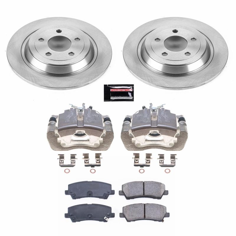 Ford Mustang Brake Kit - Rear - PowerStop - Autospecialty Rotors + Evolution Ceramic Pads + Non-coated Calipers - `15-`19