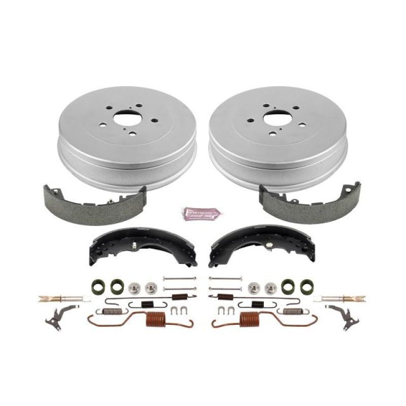 Toyota Tacoma Brake Drums (2) - Rear - PowerStop - Stock Replacement Drum + Shoe Kit - `05-`15