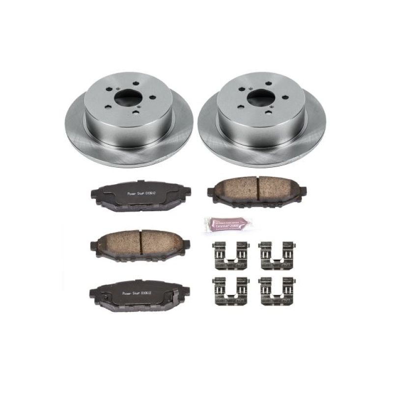 Subaru Legacy Brake Kit - Rear - PowerStop - Autospecialty Rotors + Z17 Evolution Plus Ceramic Pads - `05-`09