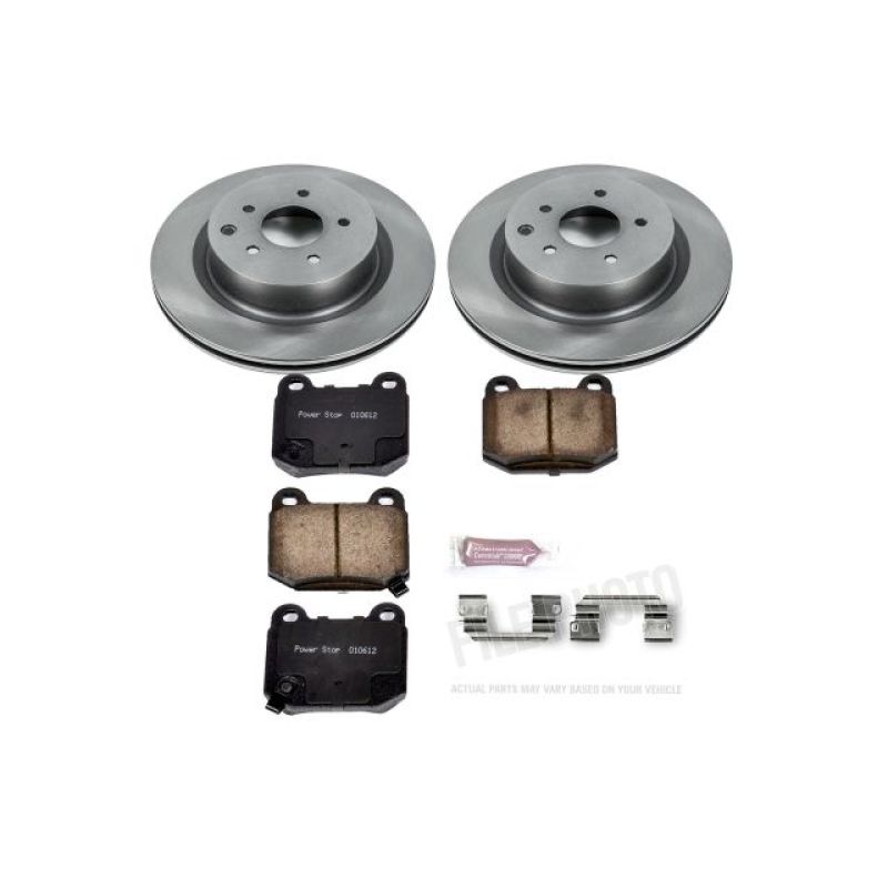 Nissan 350Z Brake Kit - Rear - PowerStop - Autospecialty Rotors + Z17 Evolution Plus Ceramic Pads - `03-`08