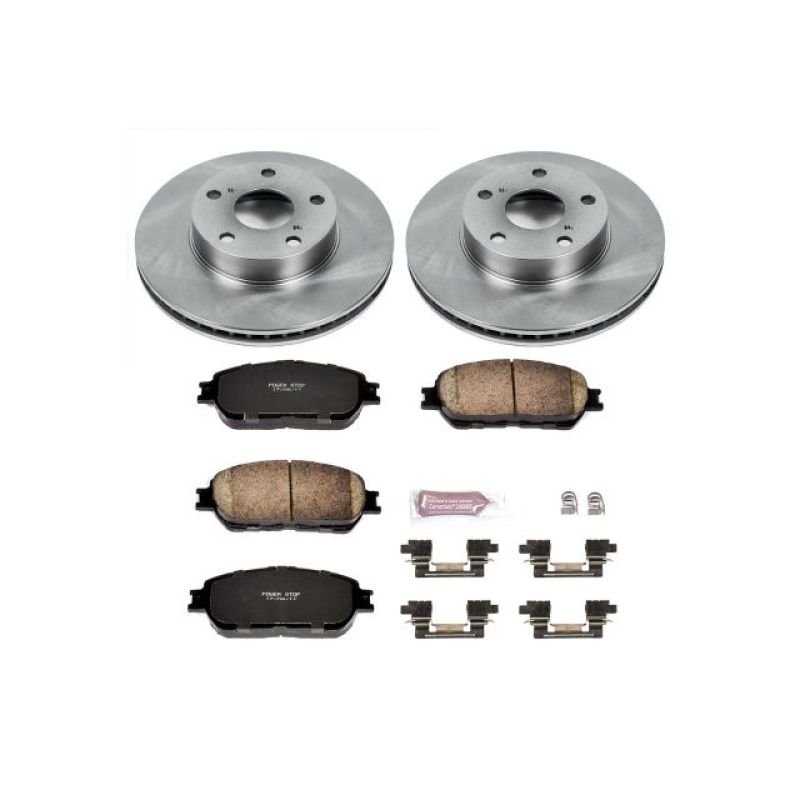 Toyota Tacoma Brake Kit - Front - PowerStop - Autospecialty Rotors + Z17 Evolution Plus Ceramic Pads - `05-`15