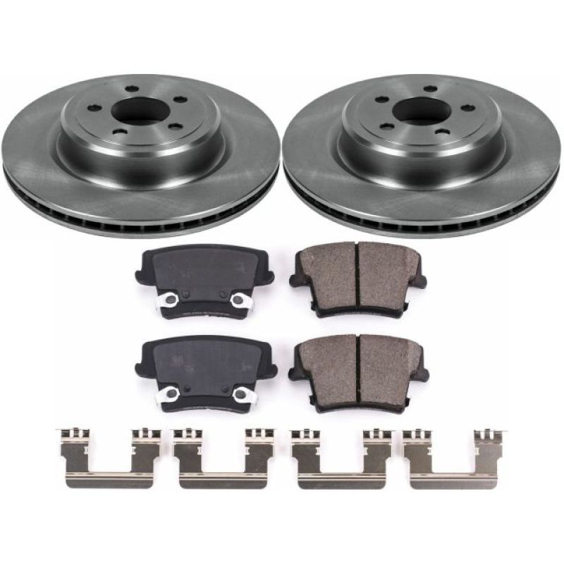 Dodge Charger Brake Kit - Rear - PowerStop - Autospecialty Rotors + Z17 Evolution Plus Ceramic Pads - `06-`14