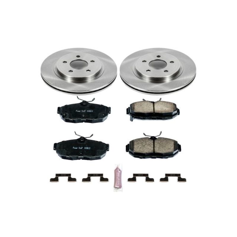 Ford Mustang Brake Kit - Rear - PowerStop - Autospecialty Rotors + Z17 Evolution Plus Ceramic Pads - 2012